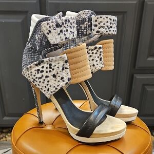 Elegant Black and Tan Women's Heels